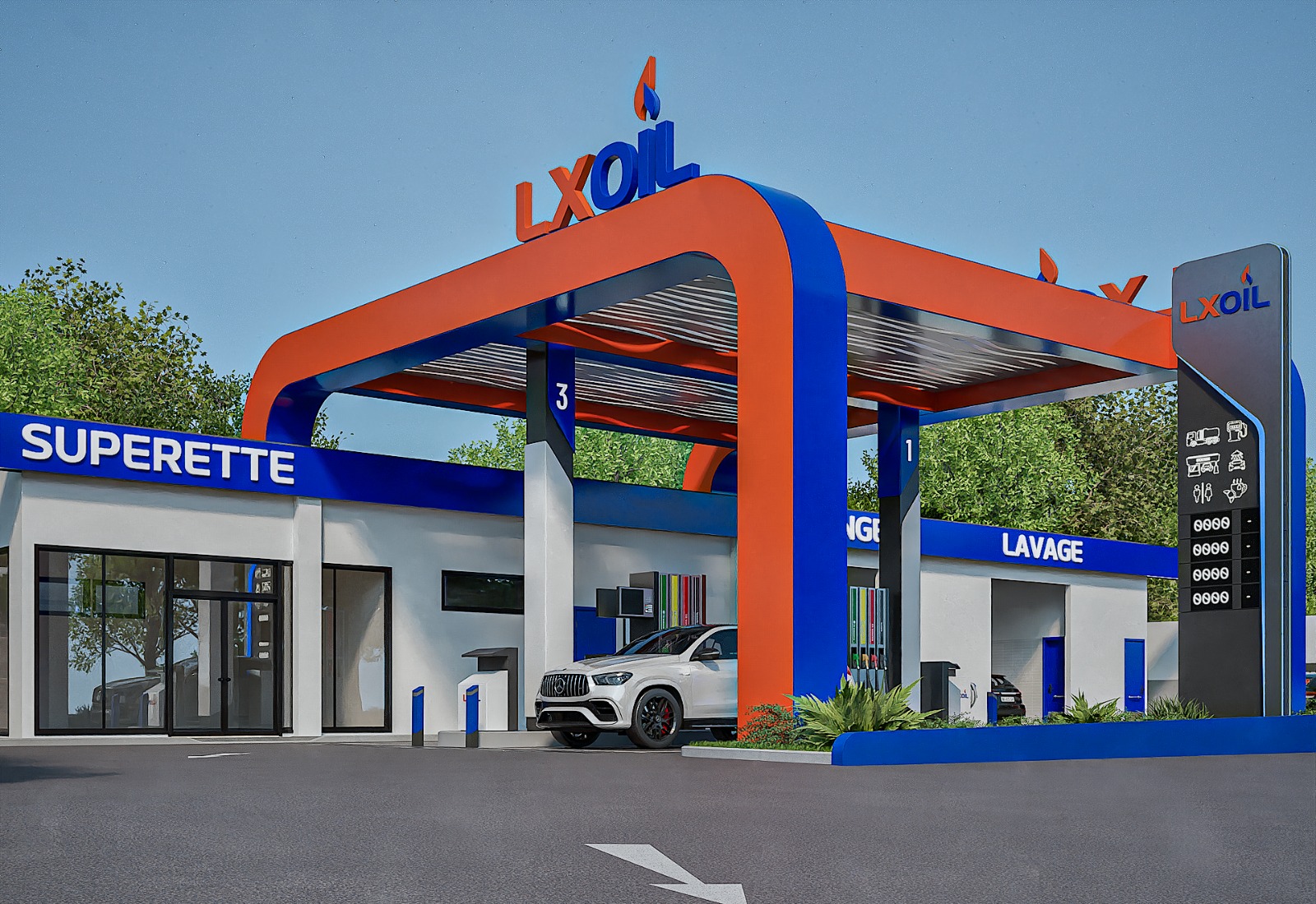 LXOIL Akouedo — Gros œuvre & auvent